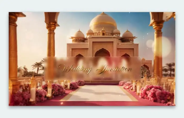 Grand 3D Middle East Wedding Invitation Slideshow